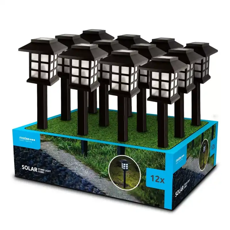 Bestseller Modee Lighting LED Szolár Napelemes Leszúrható Lámpa GS005 (38cm) (12db/display)
