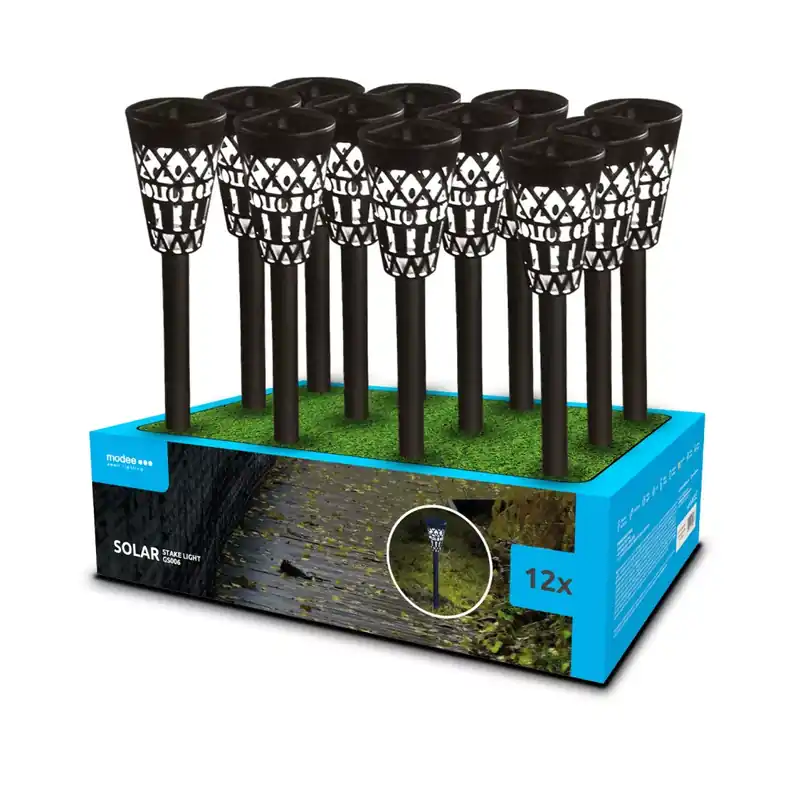 Modee Lighting LED Szolár Napelemes Leszúrható Lámpa GS006 (38cm) (12db/display) Kiárusítás