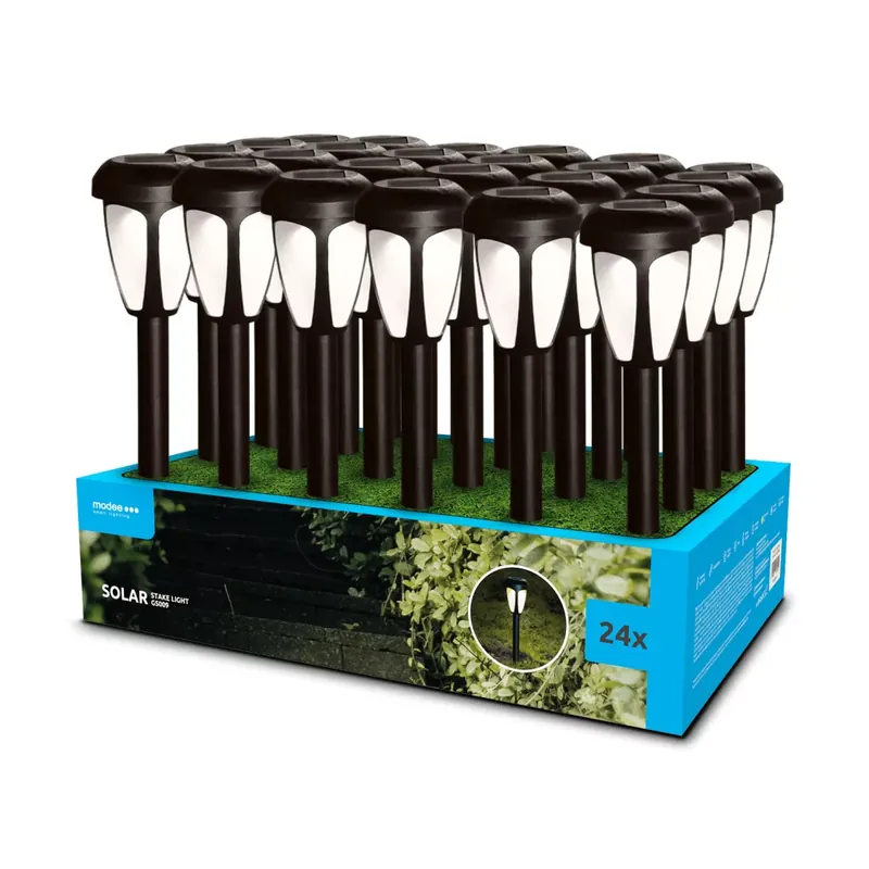 Modee Lighting LED Szolár Napelemes Leszúrható Lámpa GS009 (39cm) (24db/display) Prémium