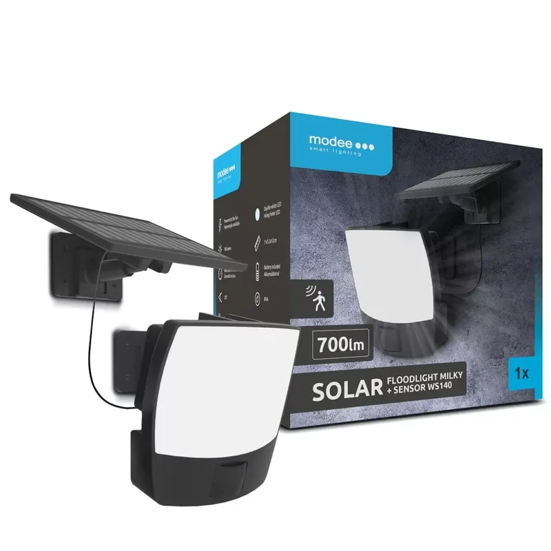 Vásárlói kedvenc Modee Lighting LED Szolár Napelemes Reflektor WS140 + sensor (700 lumen)
