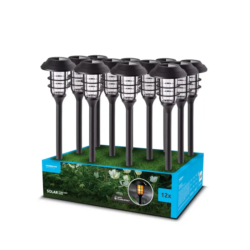 Akciós ár Modee Lighting LED Szolár Napelemes Leszúrható Flame GS038 (43cm) (12db/display)