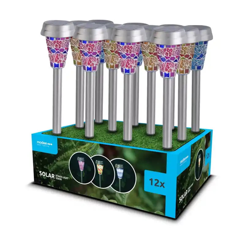 Rendeld meg most Modee Lighting LED Szolár Napelemes Leszúrható Lámpa GS030 (39cm) (12db/display)