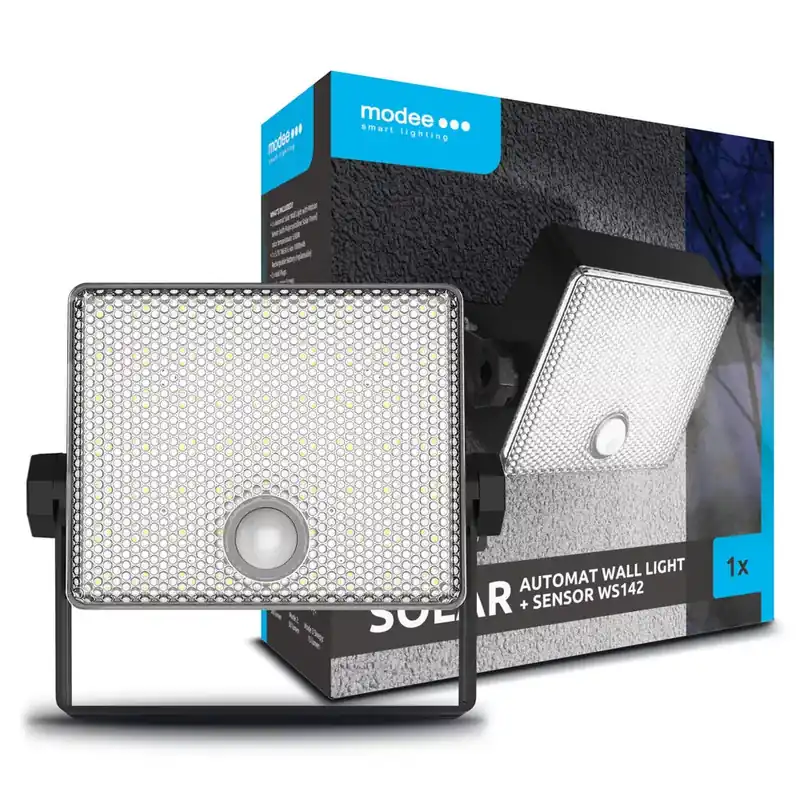 Biztonságos fizetés Modee Lighting LED Szolár Napelemes Reflektor WS142 automata+sensor (500 lumen)
