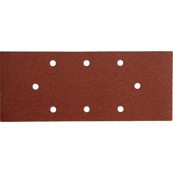 Árengedmény csiszolópapír, lyukas klt. 10db, 93×230 mm, 8 db lyukkal, P80, 407114, 407115-höz