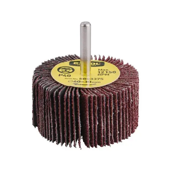 Expressz szállítás lamellás csiszoló, csapos, 6 mm befogás, Alu-Oxid, 60×30mm; P40, max. 12.150 ford./perc