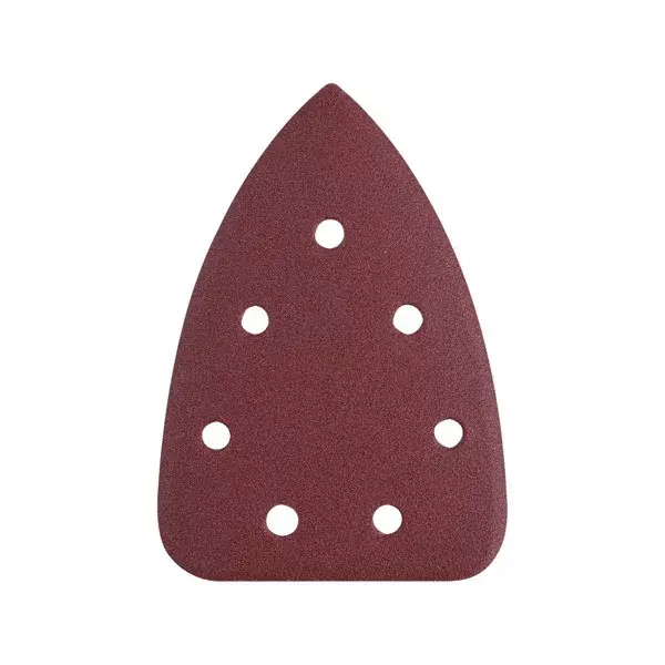 Különleges ajánlat delta csiszolópapír, lyukas klt. 10db, 100×140 mm; 7 db lyukkal, P60, 8891844 csiszológéphez