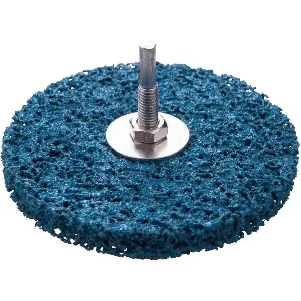 Vásárlói kedvenc csiszolókorong fúrógéphez ("csapos négertárcsa") 115mm, 15 mm vastagság, 6 mm befogás, nylon és szilícium karbid