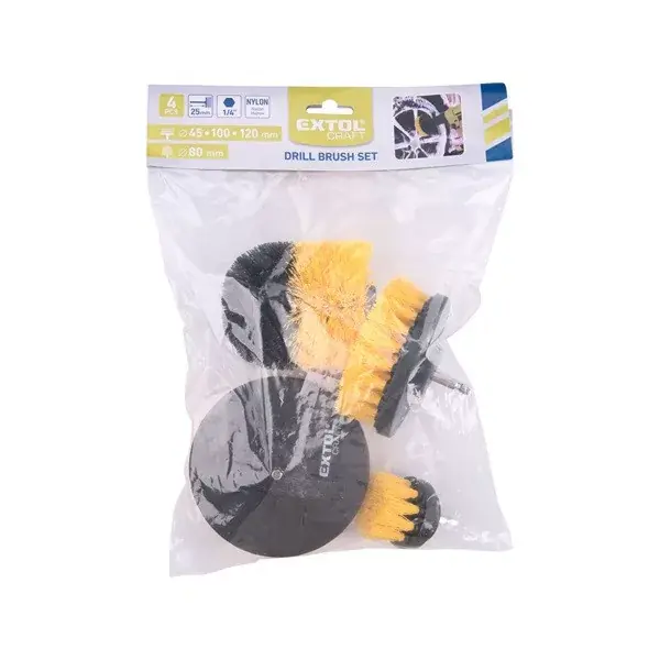 Vedd meg online nylon csiszoló kefe klt. 4 db; 1/4"×25 mm csap, fúrógépbe fogható