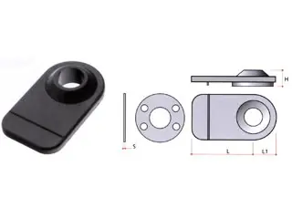 Gyors kiszállítás Sr08 dupla üvegajtó adapter műanyag, fekete, 70 mm