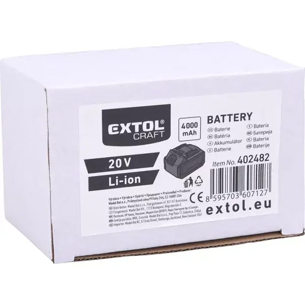 Gyors kiszállítás tartalék akku Extol Craft Li-ion 20 V, 4000 mA