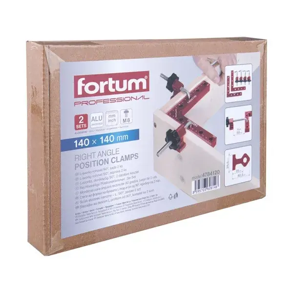 Bestseller derékszög szorító, (L-alakú szorító) 2 db, 140×140 mm, ALU