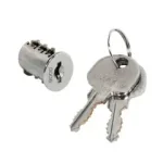Legnépszerűbb Symo bútorzár + 2 db kulcs fém, nikkel, d 15,5 mm, 21,7 mm