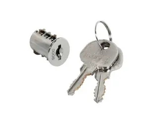 Legnépszerűbb Symo bútorzár + 2 db kulcs fém, nikkel, d 15,5 mm, 21,7 mm