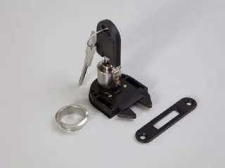 Csak ma 0656 redőnyzár + 2 db kulcs fém/műanyag, fekete, 37 mm
