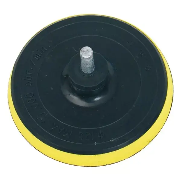 Akciós ár gumitányér fúrógéphez; 125mm tépőzáras, befogás 8mm, max. 10.000 ford/perc