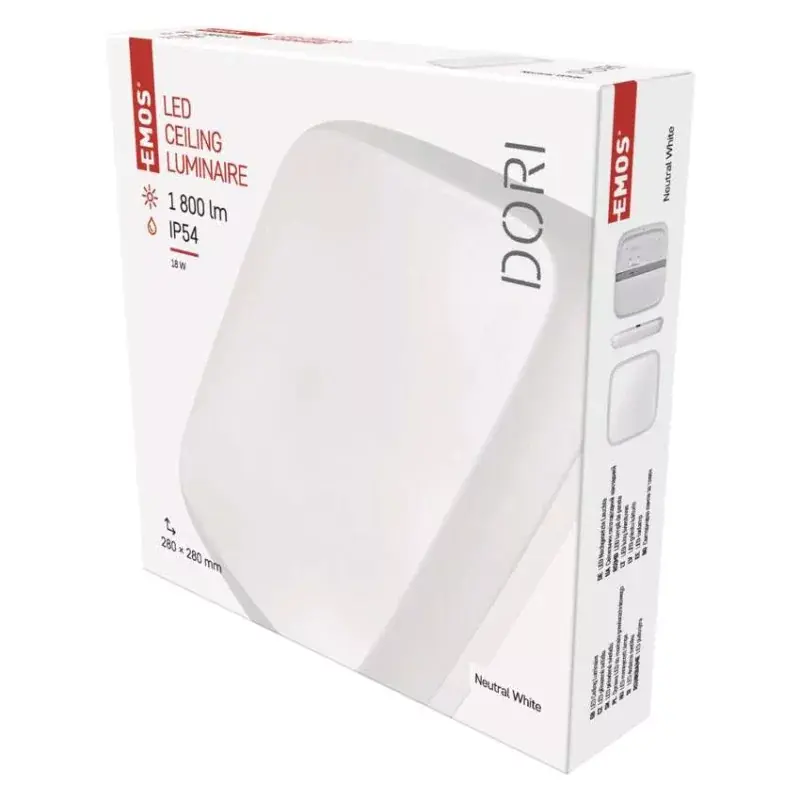 EMOS Dori LED mennyezeti lámpa 18W 1800lm IP54 term. fehér Különleges ajánlat