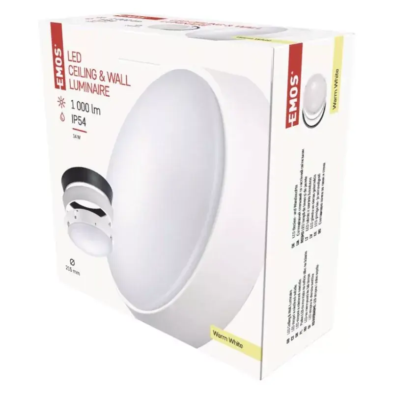 EMOS LED mennyezeti lámpa ZURI 14W 1000lm IP54 meleg fehér Bestseller