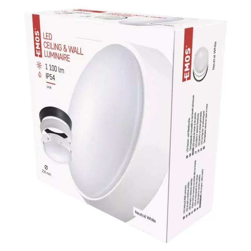Végkiárusítás EMOS LED mennyezeti lámpa ZURI 14W 1100lm IP54 természetes fehér