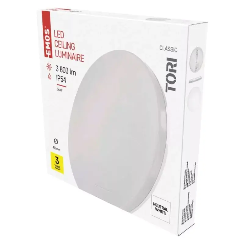 EMOS LED MENNYEZETI LÁMPA TORI 36W NW IP54 Azonnali szállítás