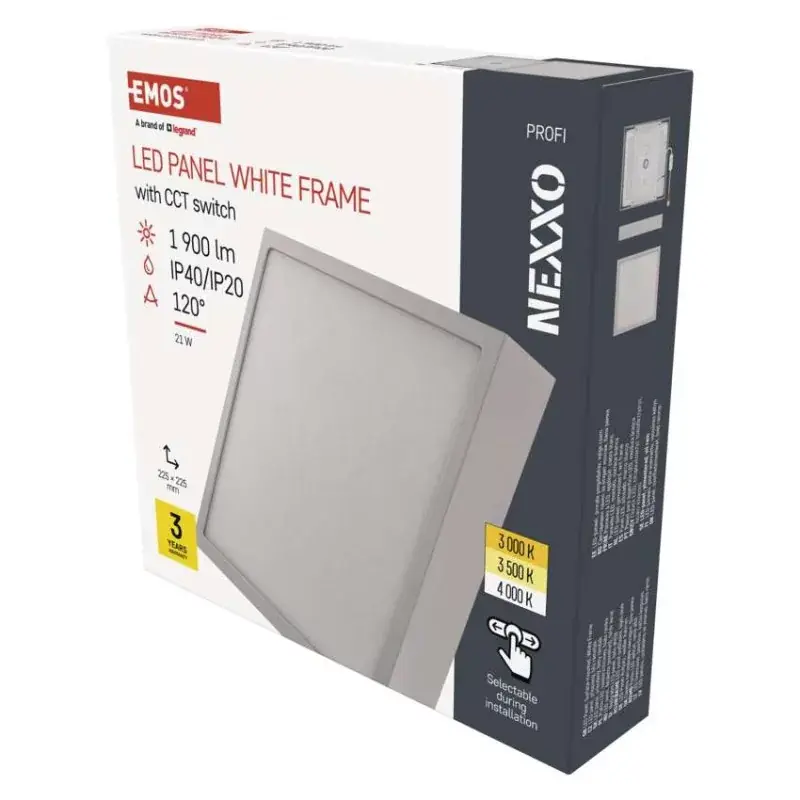 LED felületi lámpatest NEXXO, négyzet, fehér, 21W, CCT Bestseller