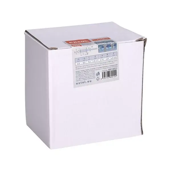 popszegecs klt. alu, 1000 db, méret 4,0×6,4 mm Bestseller