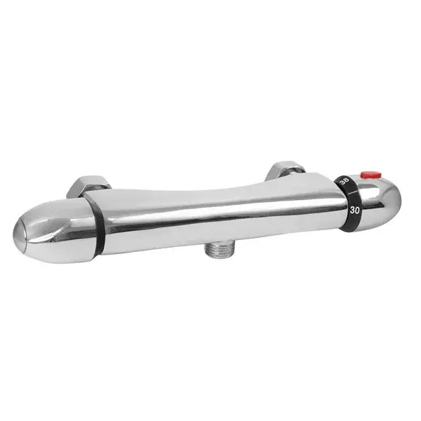 Legnépszerűbb termosztátos (termosztatikus/hőfokszabályzós) zuhany csaptelep, 150mm, kerámia szelep, króm, (cső és fej nélkül)