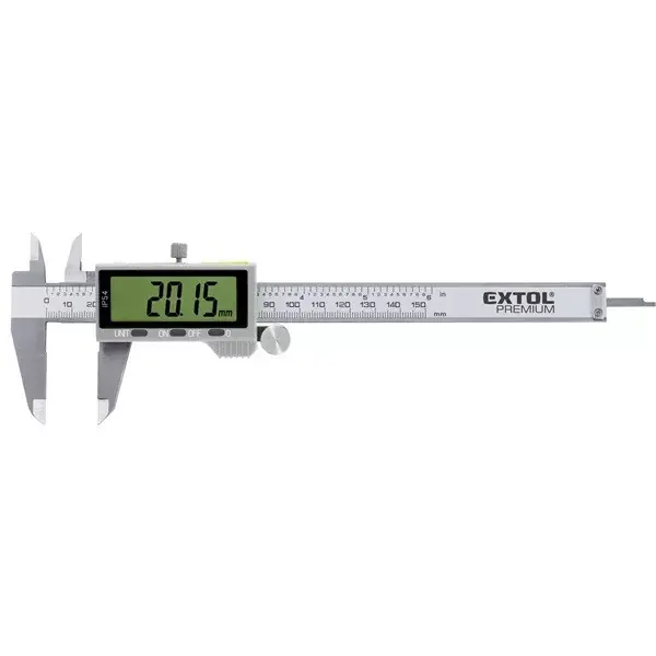 Korlátozott ajánlat digitális tolómérő; 0,01×150mm, mélységmérővel, rozsdamentes acél, pontosság ±0,02 mm, IP54