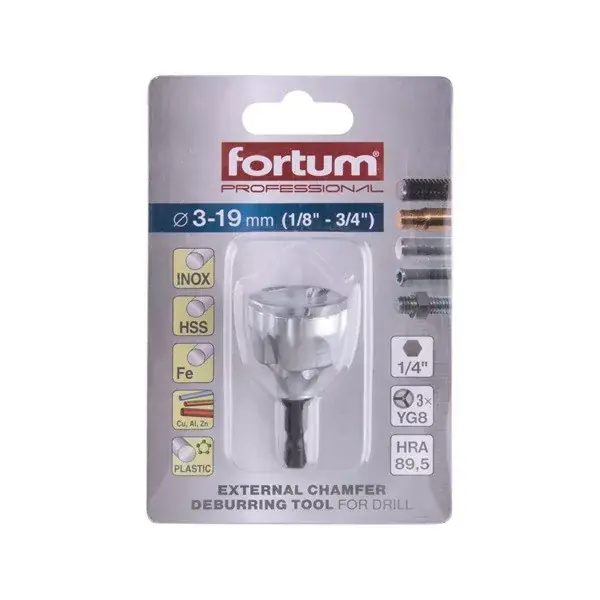 sorjátlanító BIT (sorjázó adapter), 3-19mm, fúrógépbe fogható, 1/4 Rendeld meg most