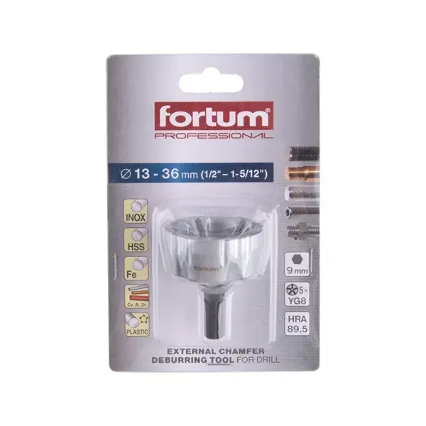 sorjátlanító BIT (sorjázó adapter), 13-36 mm, fúrógépbe fogható, 9 mm Kedvezményes ár