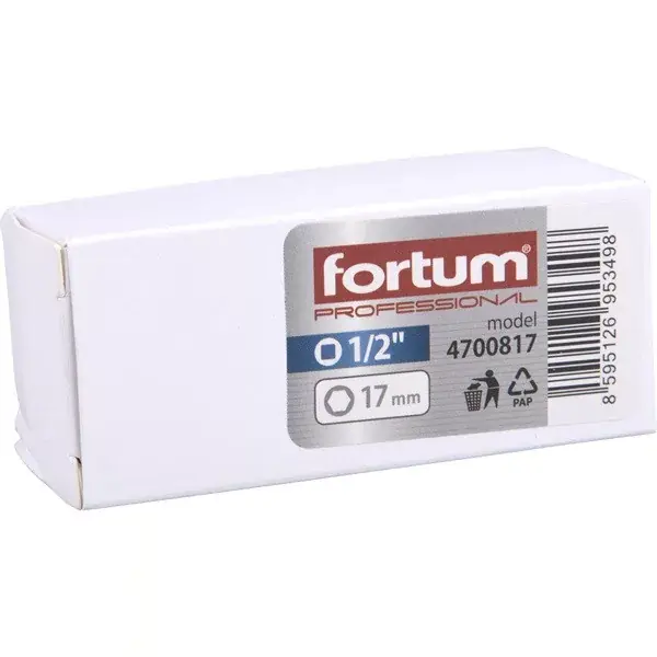 gépi (impakt) dugófej 1/2", 17 mm; vékonyfalú, ALU felnihez FORTUM Utolsó esély