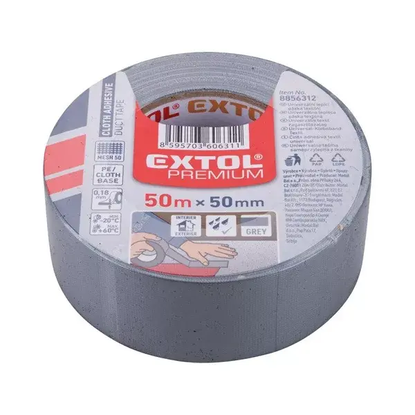 ragasztószalag textiles, szürke, 50mm×50m (hobby szalag / duckt tape) Vásárlói kedvenc