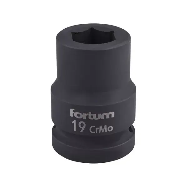 Gyors kiszállítás gépi (impakt) dugófej 3/4", 19mm, L 52 mm, feketített, FORTUM