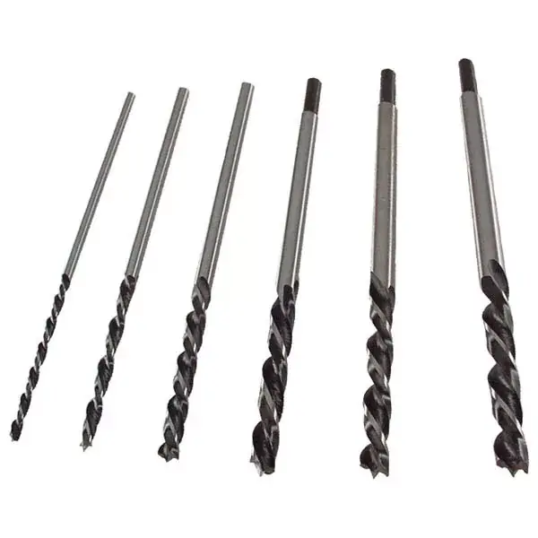 Exkluzív ajánlat fafúró klt., műanyag tartóban; 6db, 300mm×6-8-10-12-13-14mm
