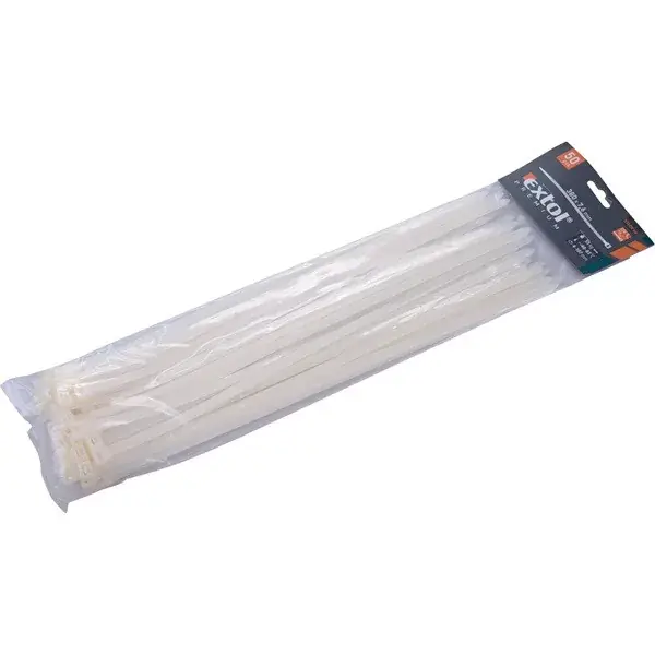 kábelkötegelő 7,6×380mm 50db, fehér nylon; UV-, sav- és lúgálló Legjobb ár