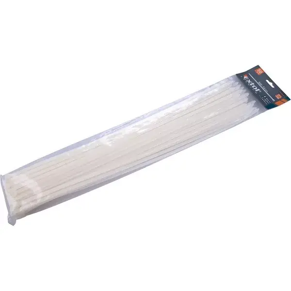 kábelkötegelő 7,6×540mm 50db, fehér nylon; UV-, sav- és lúgálló Expressz kézbesítés