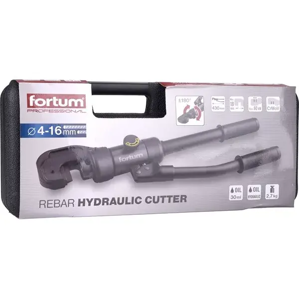 hidraulikus betonacél vágó, tartomány 4-16mm, hossza 430mm, löket 18mm, 60kN, CrMoV pofa Nézd meg most