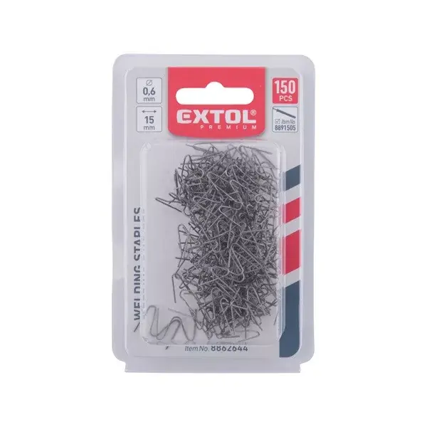 Legjobb ár kapocs, ‘M‘ forma, 0,6 mm, szélesség 15 mm, hossz. 30 mm, 150 db, 8891505 akkus műanyag hegesztőhőz