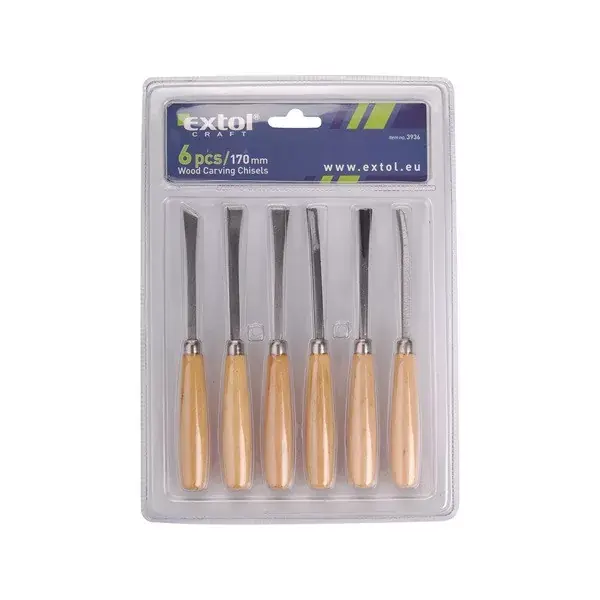 Expressz kézbesítés fafaragó készlet, fanyelű ; 6db, 165mm