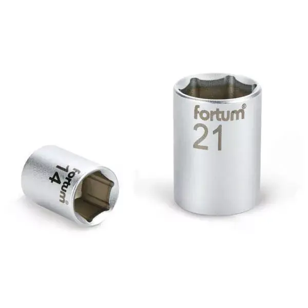 dugófej, 1/2", 22mm, 61CrV5, mattkróm, 38mm hosszú FORTUM Kiárusítás