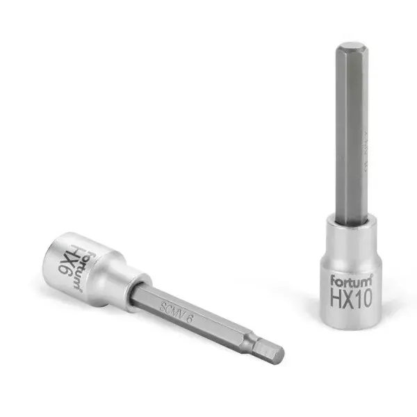 bitdugófej, imbusz, 1/2", hosszú, 61CrV5/S2, mattkróm; 8mm (HX8), 100mm FORTUM Ajánlat