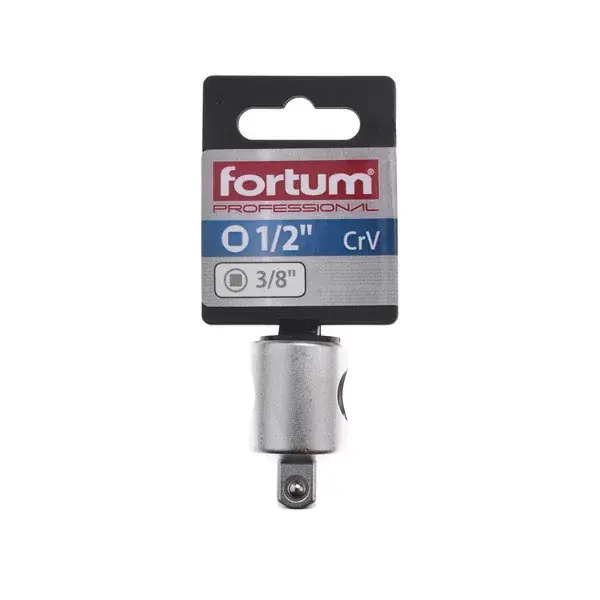 Akció adapter hosszabbító szárhoz, 61CrV5; külső befogás 3/8", 1/2" belső lyukkal FORTUM