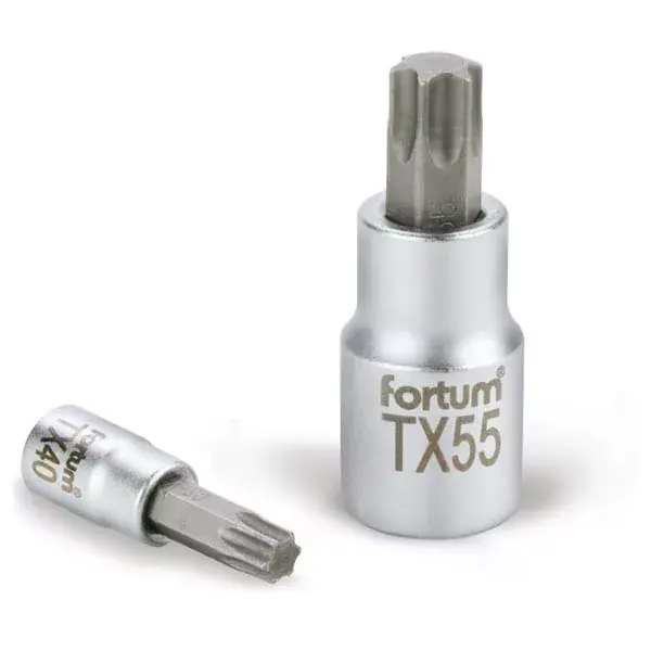 Gyors szállítás bitdugófej, torx, 1/4", 61CrV5/S2, mattkróm; TX25
