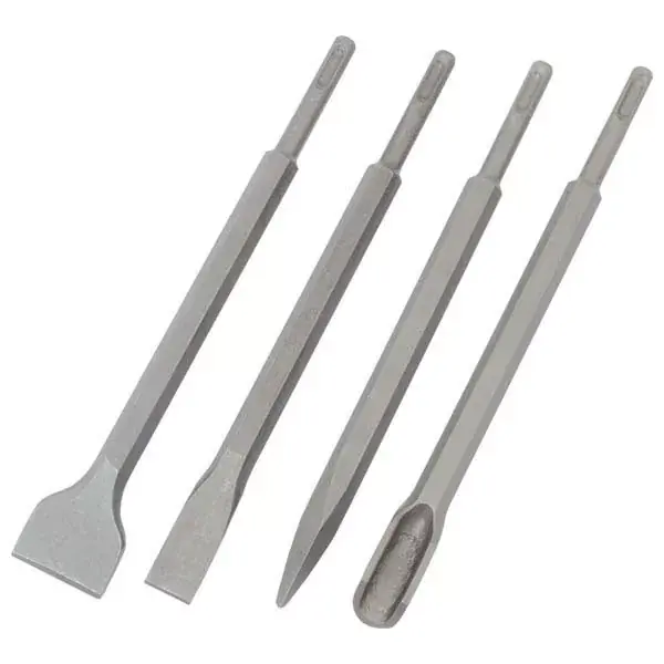 betonvéső klt. 4db, SDS PLUS, 250mm hosszú; hegyes, lapos 25mm, lapos 45mm, horony Biztonságos fizetés