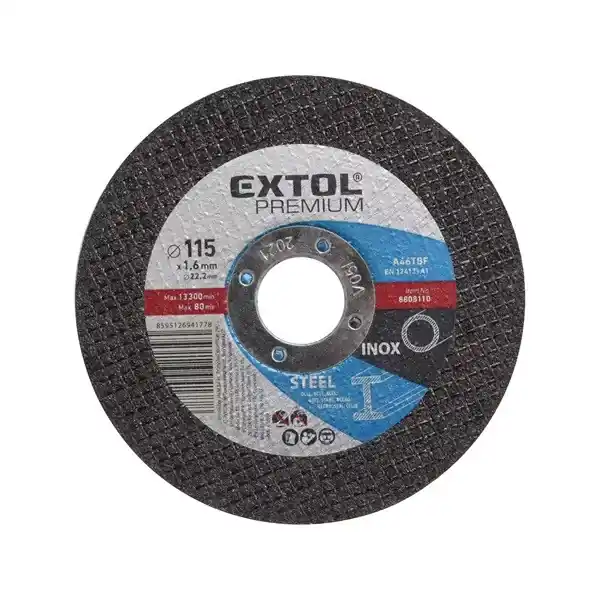 vágókorong acélhoz/inoxhoz, kék; 115×1,6×22,2mm, max 13300 ford/perc, (darabáras, de csak tizesével rendelhető) Ne maradj le