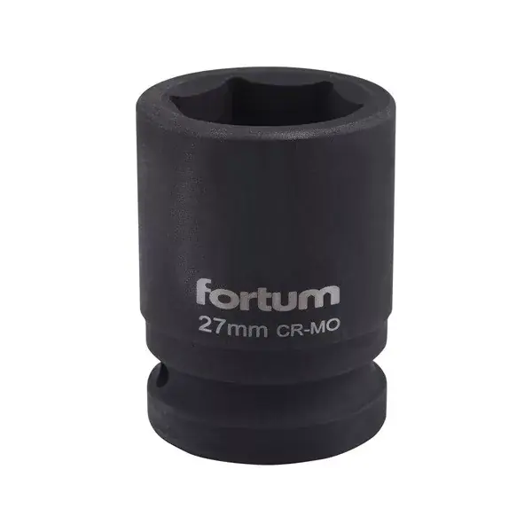 gépi (impakt) dugófej 3/4", 27mm, L 52 mm, feketített, FORTUM Kedvezményes ár