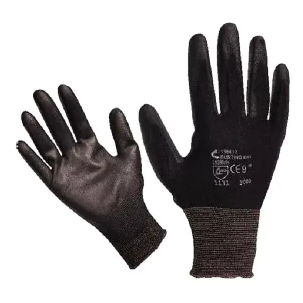 Vedd meg most Kötött kesztyű fekete nylon, L-es méret 9‘, poliuretánba mártott teny. és ujjhegy., gumírozott mandzset
