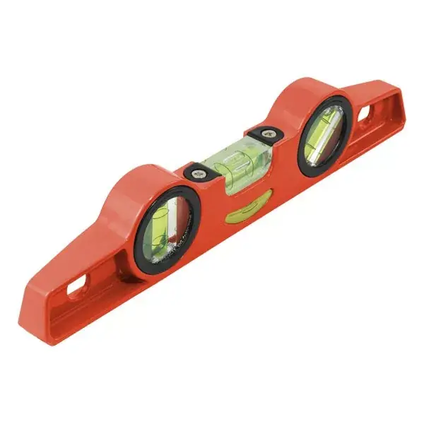 Árengedmény vízmérték 250mm, mágnessel, 3 libella, pontosság 1mm/1m, festett ALU