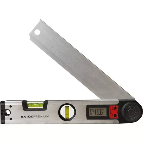 Gyors szállítás vízmérték, digitális szögmérővel, 305mm, 2 libella, ±0,5mm/1m, illetve 0-225°, ±0,3°, LCD kijelző