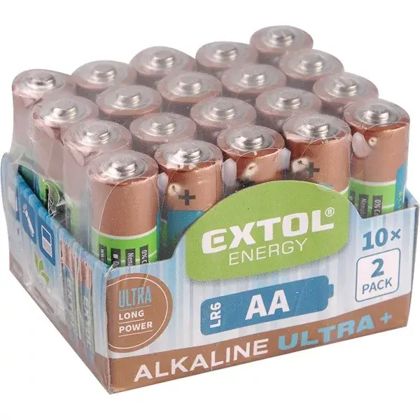 Expressz kézbesítés elem klt. 20 db, alkáli, 1,5V, méret AA (LR6); hosszú élettartam, 10×2db-os kínálóban
