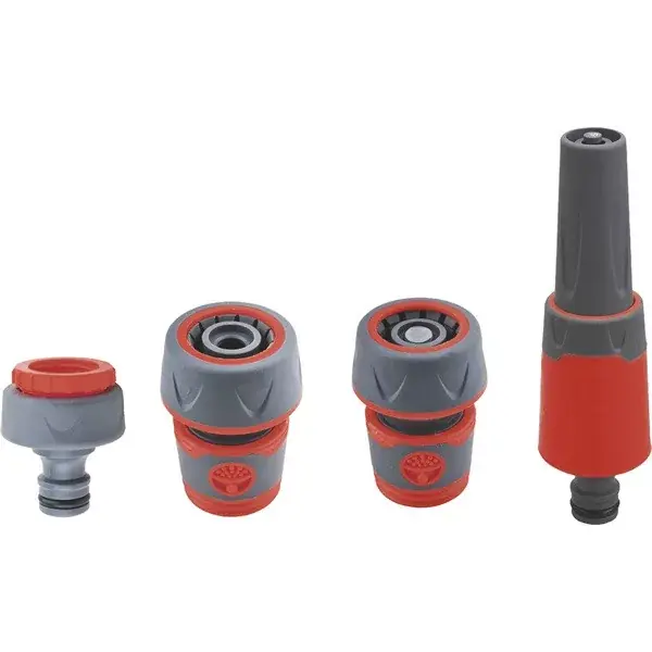 locsoló alap szett, 3/4" tömlőhöz; 4 db (1db szórófej, 2 db gyorscsatlakozó, 1 db kuplung csatlakozó 1/2"-3/4") Ajánlat